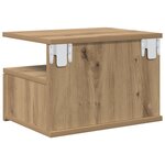 vidaXL Tables de Chevet Flottantes 2 Pièces Chêne Artisanal 40x31x27 cm Bois d'Ingénierie
