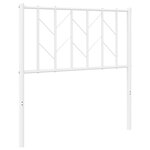 vidaXL Tête de lit de remplacement métal blanc 80 cm