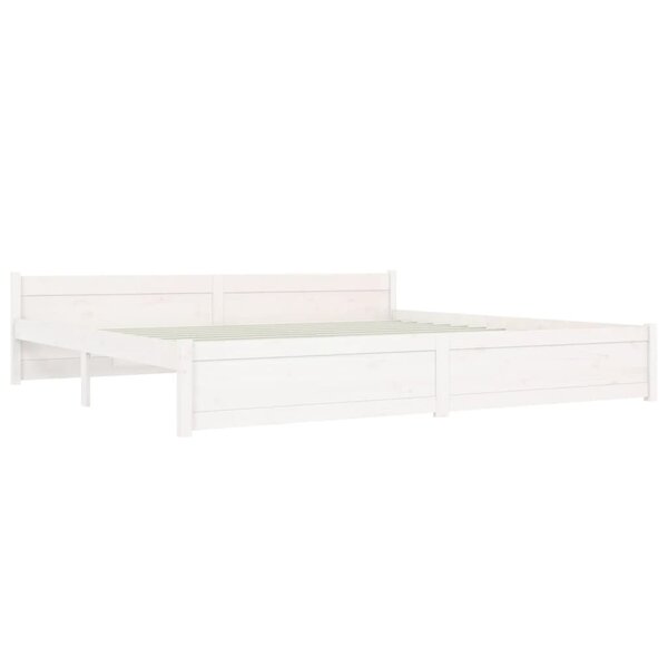 vidaXL Cadre de lit Blanc Bois massif 200x200 cm
