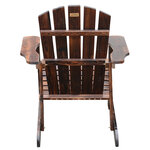 Fauteuil de jardin adirondack chaise longue chaise plage avec tabouret bois de sapin