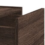 vidaXL Tables de chevet murales 2 Pièces chêne marron 45x30x35 cm