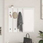 vidaXL Porte-manteau mural Blanc 84 x 10 x 80 cm Bois d'ingénierie