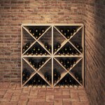 vidaXL Étagère à vin 4 Pièces Naturel 62 x 25 x 62 cm Pin massif