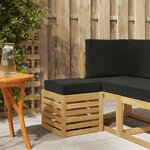 vidaXL Banc de Jardin Blanc 43 x 43 x 45 cm Bois d'Acacia Massif