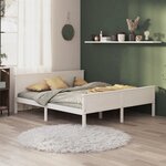 vidaXL Cadre de lit sans matelas blanc bois massif de pin 180x200 cm
