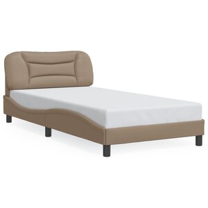 vidaXL Cadre de lit sans matelas Hvar cappuccino 100x200 cm similicuir