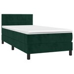 vidaXL Sommier à lattes de lit avec matelas LED Vert foncé 100x200 cm