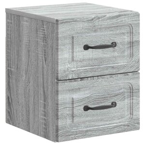 vidaXL Cabinet de chevet mural Sonoma gris 34 5 x 33 x 40 cm