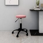 Vidaxl chaise pivotante de bureau rose velours