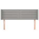 vidaXL Tête de lit avec oreilles Gris clair 147x16x78/88 cm Tissu