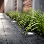 Spot encastrable étanche moss ip67 led d11 cm - inox
