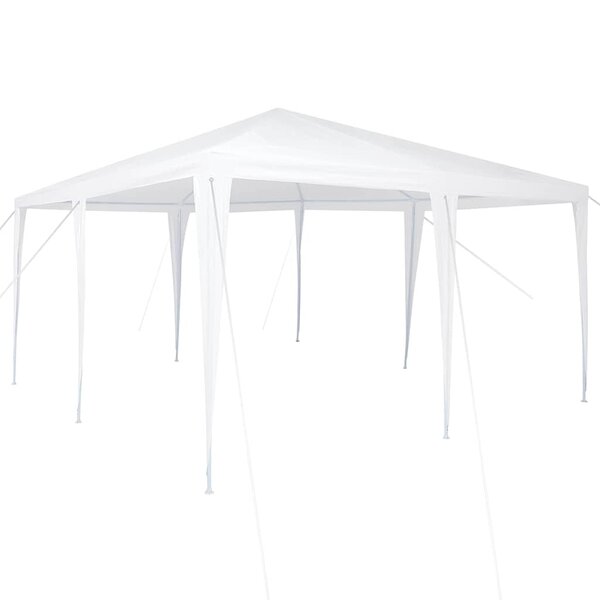 vidaXL Tente de fête Blanc 400 x 400 x 266 cm Polyéthylène et acier