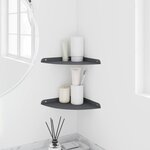 vidaXL Étagère flottante avec étagère 2 Pièces Anthracite 24 x 24 x 2 cm