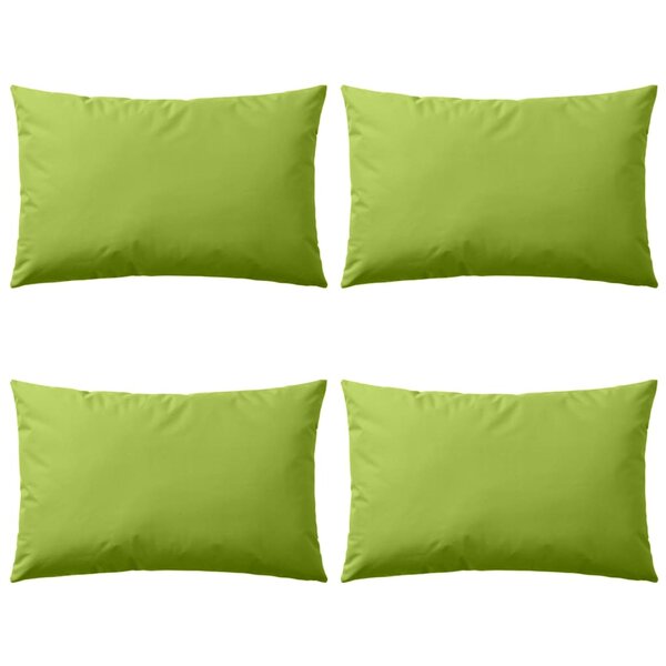 vidaXL Oreiller d'extérieur lot de 4 60 x 40 cm Vert pomme