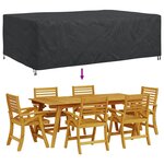 vidaXL Housse pour mobilier d'extérieur Noir 300 x 200 x 90 cm 420D