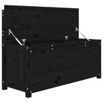 vidaXL Banc Noir 110x41x76 5 cm Bois de pin massif