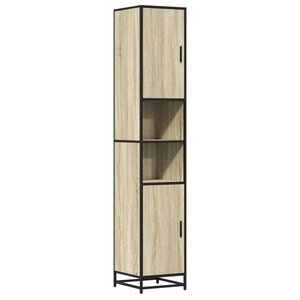 vidaXL Armoire de salle de bain chêne sonoma bois d'ingénierie métal