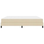 vidaXL Lit à ressorts avec matelas Crème 200 x 200 cm tissu
