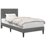 vidaXL Cadre de lit avec tête de lit Gris foncé 80 x 200 cm Velours