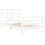 vidaXL Cadre de lit sans matelas blanc 100x200 cm bois de pin massif