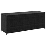 vidaXL Boîte de rangement de jardin noir 150x50x60 cm résine tressée