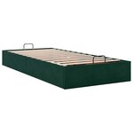 vidaXL Cadre de lit ottoman sans matelas vert foncé 100x200 cm velours