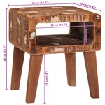 vidaXL Tables d'appoint Multicolore bois de récupération massif