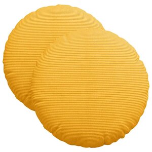 vidaXL Coussins de siège 2 Pièces Jaune clair Ø 40 cm