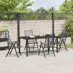 vidaXL Ensemble de salle à manger pour jardin 5 Pièces Anthracite Acier