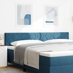 vidaXL Tête de lit Montage mural Géométrique Bleu foncé 200 cm Velours