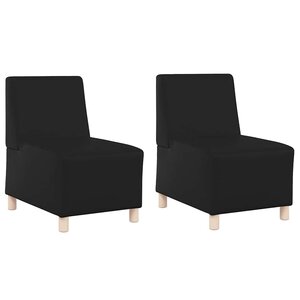 vidaXL Unité de Sofa Modulaire Sans Accoudoirs 2 Pièces Noir