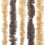 vidaXL Rideau anti-mouches marron foncé et beige 100x230 cm chenille