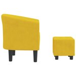 vidaXL Fauteuil cabriolet avec repose-pied jaune velours