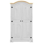 vidaXL Garde-robe Corona blanc 102x52x186 cm bois de pin massif