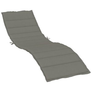 vidaXL Coussin de chaise longue gris foncé mélangé 200x70x4 cm tissu