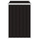 Vidaxl abri de poubelle marron 72x81x121 cm acier