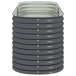 vidaXL Lit surélevé de jardin 240x80x81 cm Acier galvanisé Gris