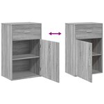vidaXL Armoire de rangement sonoma gris 56 5x39x90 cm bois ingénierie