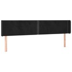 vidaXL Tête de lit avec oreilles Noir 203x16x78/88 cm Velours