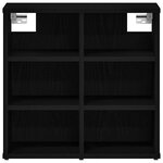 vidaXL Cabinet à chaussures 2 Pièces Chêne noir 52 x 30 x 50 5 cm