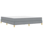 vidaXL Lit à ressorts avec matelas Gris clair 180 x 200 cm tissu
