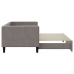 vidaXL Lit de jour avec lit gigogne taupe 80x200 cm tissu