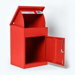 Boîte à colis moyenne 1 porte Rouge à accès frontal Acier galvanisé SMART PARCEL BOX®