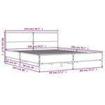 vidaXL Cadre de lit sans matelas chêne marron 140x200 cm