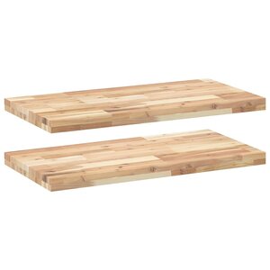vidaXL Étagères flottantes 2 Pièces 80x40x4 cm acacia massif non traité