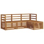 vidaXL Ensemble de canapés d'extérieur 4 Pièces Naturel