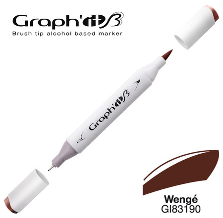 Marqueur manga à l'alcool Graph'it Brush 3190 Wengé