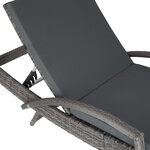 Tectake Bain de soleil OCEANE 5 positions - gris