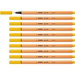 Stylo-Feutre POINT 88 Pointe Fine 0 4 mm jaune x 10 STABILO