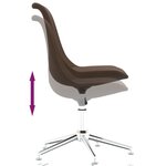 vidaXL Chaises pivotantes à manger lot de 2 marron tissu